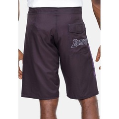 Bermuda Boardshort Nba Blur Logo Los Angeles Lakers - Masculina - Foto 3