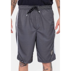 Bermuda Nba Sintética Silver Logo Brooklyn Nets - Masculina - Foto 1