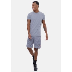 Bermuda NBA Sintética Silver Logo - Masculina - Foto 2