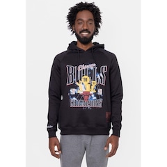 Blusão De Moletom Com Capuz Mitchell & Ness Playoffs Chicago Bulls - Masculino - Foto 1