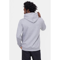 Blusão De Moletom Com Capuz NBA Mini Logo Soft Chicago Bulls Cinza Mescla - Masculina - Foto 4