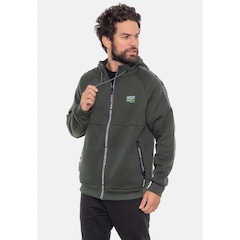 Jaqueta de Moletom com Capuz Hd Canguru Aberto Militar - Masculina - Foto 1