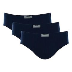 Kit 3 Cuecas Slip Mash Algodão Lisa 074.58 - Foto 1