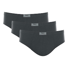 Kit 3 Cuecas Slip Mash Algodão Lisa 074.58 - Foto 1