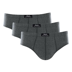 Kit 3 Cuecas Slip Mash Algodão Lisa 074.58 - Foto 1