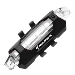 Lanterna para Bike Sinalizadora Gold Sports Led Clear 4 Modos Funções Cabo Usb Recarregável - Foto 4
