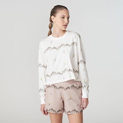 Camisa Fila Manga Longa Cropped Ski Wr - Feminina - Foto 1