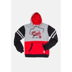 Blusão de Moletom com Capuz NBA Fechado Om Capuz Chicago Bulls - Masculino - Foto 1