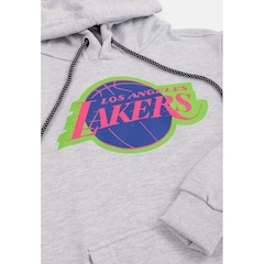 Blusão De Moletom Com Capuz Nba Neon Colors Los Angeles Lakers - Masculino - Foto 3