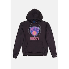 Blusão De Moletom Com Capuz NBA Neon Colors Brooklin Nets - Masculino - Foto 1