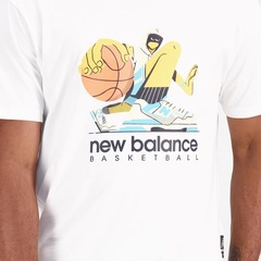 Camiseta New Balance Hoops Basket - Masculina - Foto 3
