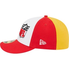 Boné Aba Curva New Era 59Fifty Fitted Low Profile Kansas City Chiefs Sideline 2023 - Fechado - Masculino - Foto 8