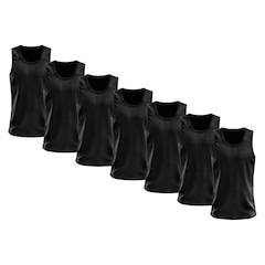 Kit Camisetas Regata Dellas Fit Lisa Básica Dry - Masculina - 7 Unidades - Foto 1