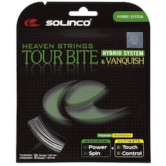 Corda Solinco Tour Bite 16L 1.25Mm X Vanquish 16L 1.30Mm Natural - Set Individual - Foto 1