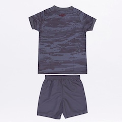 Kit Clube do Fluminense Oficial 3 2021 Umbro: Camisa + Calção - Infantil - Foto 2