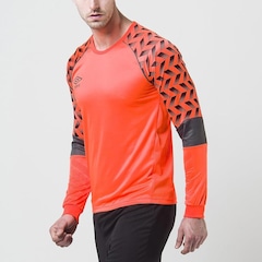 Camisa Manga Longa Umbro Gol Twr Layout - Masculina - Foto 1