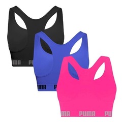 Kit Tops Puma Nadador sem Costura - 3 Unidades - Feminino - Foto 2