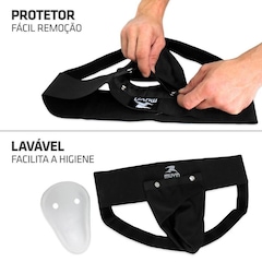 Kit Proteção Muvin Coquilha com Cinta + Bandagem 5M + Bucal Profissional + Protetor Canela e Pé - Foto 3