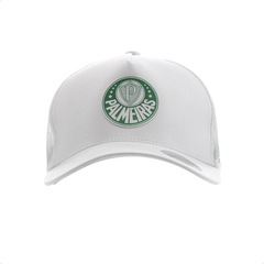 Boné Aba Curva Supercap Palmeiras Trucker Silk - Snapback - Adulto - Foto 2