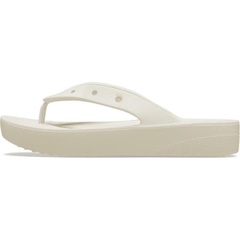 Chinelo Crocs Classic Plataform Flip Bone - Unissex - Foto 3