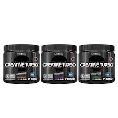 Kit Creatina Turbo Black Skull - Limão, Laranja e Uva - 3 Unidades - 150g - Foto 1