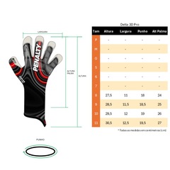 Luvas de Goleiro Penalty Delta 3D Pro XXIII - Adulto - Foto 2
