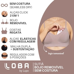 Sutiã Loba Lupo Essencial Bojo Removível sem Costura Nude 41116-001-6006 - Feminino - Foto 4