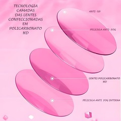 Óculos de Natação Gold Sports Sun Demi Mirror High Definition - Adulto - Foto 5