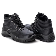 Bota de Segurança Estival Couro Bico Pvc - Masculina - Foto 3
