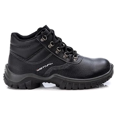 Bota de Segurança Estival Couro Bico Pvc - Masculina - Foto 1