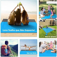 Lona Veidoorn Tapete Pvc Poliéster Toalha Praia Grama Camping Represa Não Esquenta Areia - Foto 1