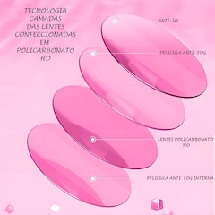 Kit Natação Gold Sports Óculos Lince Demi Mirror Hd + Mesh Bag + Clip Nasal + Protetor de ouvido - Foto 7