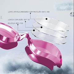 Óculos de Natação Gold Sports Legend High Definition II - Adulto - Foto 4