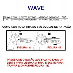Kit Óculos de Natação Gold Sports Wave Ii Performance Espelhado Touca Elastano Nose Clip e Ear Plug - Adulto - Foto 8