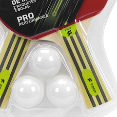 Kit de Tênis de Mesa Fort Pro: 2 Raquetes 1 Estrela + 3 Bolas - Foto 3