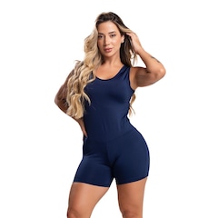 Macaquinho Fitness MVB Modas Curto Liso Suplex - Feminino - Foto 1