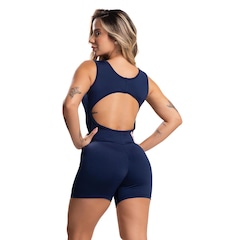 Macaquinho Fitness MVB Modas Curto Liso Suplex - Feminino - Foto 3