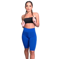 Bermuda de Ciclista Mvb Modas Suplex Cintura Alta Fitness - Feminina - Foto 1