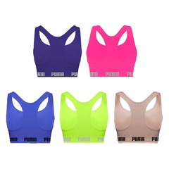 Kit Tops Puma Nadador sem Costura - Feminino - 5 unidades - Foto 2