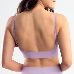 Top Fitness She Triângulo Canelado Microfibra - Feminino - Foto 2