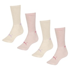 Kit Meia Cano Longo Puma Esportiva - 4 Pares - Feminina - Foto 1