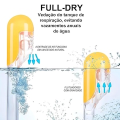 Máscara de Mergulho Gold Sports Full Face com Snorkel - Adulto - Foto 6