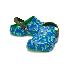 Sandália Crocs Baya Printed Clog K Blue Bolt/Multi - Masculino - Foto 4