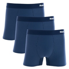 Kit de Cueca Boxer Mash Microfibra Risca de Giz - 3 unidades - Adulto - Foto 2