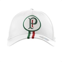 Boné Aba Curva Supercap Palmeiras Patch com Listras Micro Satim - Strapback - Adulto - Foto 2