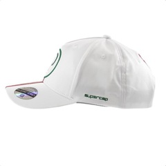 Boné Aba Curva Supercap Palmeiras Patch com Listras Micro Satim - Strapback - Adulto - Foto 4
