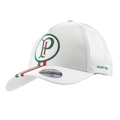 Boné Aba Curva Supercap Palmeiras Patch com Listras Micro Satim - Strapback - Adulto - Foto 1
