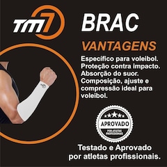 Kit Vôlei Tm7: Joelheira com Protetor + Manguito Curto - Adulto - Foto 3