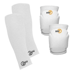 Kit Vôlei Tm7: Joelheira com Protetor + Manguito Curto - Adulto - Foto 1