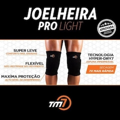 Kit Vôlei Tm7: Joelheira com Protetor + Manguito Curto - Adulto - Foto 2